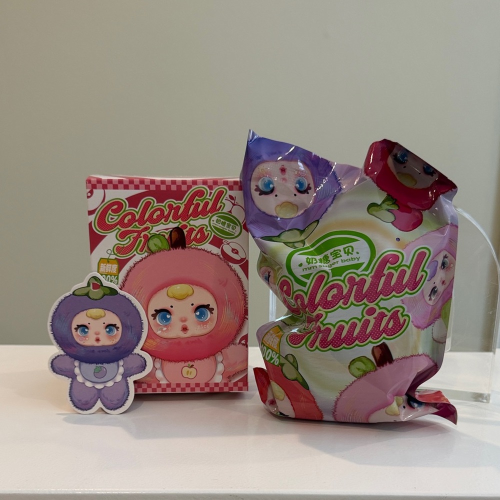 New MM Sugar Baby Colorful Fruits Plush Pendant - GRAPE